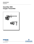 Emerson Oxymitter 4000 Instruction manual