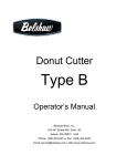 Belshaw Brothers Type B Operator`s manual