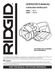 RIDGID R839 Operator`s manual