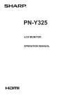 Sharp PN-Y325 Instruction manual