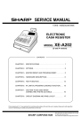 Sharp XE-A202 - Electronic Cash Register Service manual