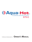 Aqua-Hot 675-D Owner`s manual