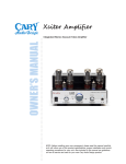 Cary Audio Design Xciter DAC Owner`s manual