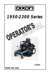 Dixon ZTR 1950-2300 Series Operator`s manual