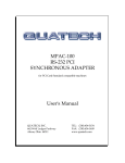 Quatech RS-232 User`s manual