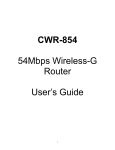 CNET CWR-854 User`s guide