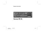 Verona CR 43 Technical data
