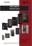 Climadiff Multi-Purpose and Aging Wine Cellars Specifications