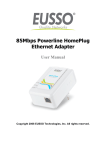 Eusso 85Mbps Powerline HomePlug Ethernet Adapter User manual