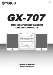Yamaha GX-707 Owner`s manual