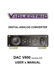 Violectric DAC V800 User`s manual