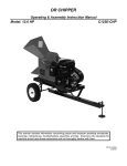 Country Home Products DR CHIPPER C123E-CHP Instruction manual