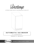 Vinotemp VT?ICEMAKER 15 Operating instructions