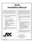 American Dryer Corp. SL20 Installation manual