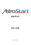 AstroStart RS-655 Instruction manual