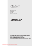 Clarion DUZ386MP Owner`s manual