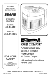 Sears Kenmore 758.144105 Owner`s manual
