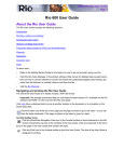 Rio 600 User guide