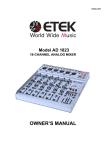 ETEK AD 1823 Owner`s manual