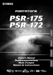 Yamaha Portatone PSR-175 Specifications