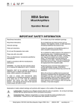 Biamp MXA Series Specifications