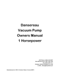 Dansereau 1 Horsepower Installation guide