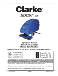 Clarke Boost 32 Operator`s manual