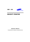 Samsung SRP-350PG - SRP 350 B/W Direct Thermal Printer Operator`s manual
