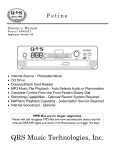 QRS Music Technologies Petine Installation manual