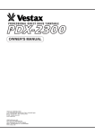 Vestax PDX-2300 Owner`s manual