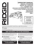 RIDGID R5011 Operator`s manual