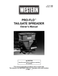 Western PRO-FLO 2 Owner`s manual