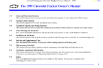 Chevrolet 1999 tracker Owner`s manual