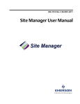 Emerson Site Manager User manual