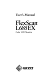 Eizo L685EX User`s manual