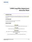 Christie LX900 Lamp Replacement Procedure