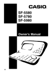 Casio SF-3500 Owner`s manual