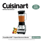 Cuisinart PowerBlend 600 Operating instructions