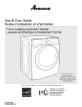 Amana W10656455A Use & care guide