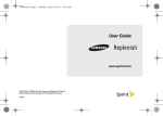 Samsung Replenish User guide