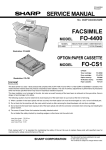 Sharp FO 4400 - B/W Laser - All-in-One Service manual