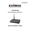 Edimax HP-8501 Installation guide