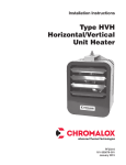 Chromalox HVH-15-23 Unit installation