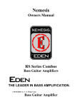 Eden Nemesis RS Series Combos Operating instructions