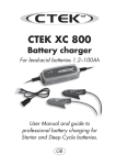 CTEK XC 800 User manual