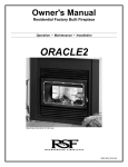 RSF Woodburning Fireplaces SpotDAP460 Owner`s manual
