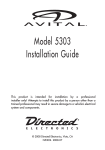 Avitel 5303 Installation guide