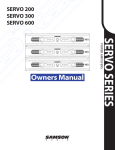 Samson POWER AMPLIFERS PG2200 Specifications