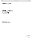 Cookshack SmartSmoker 250 Operator`s manual