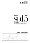 Sigma PHOTO PRO - VERSION 3.3 User`s manual